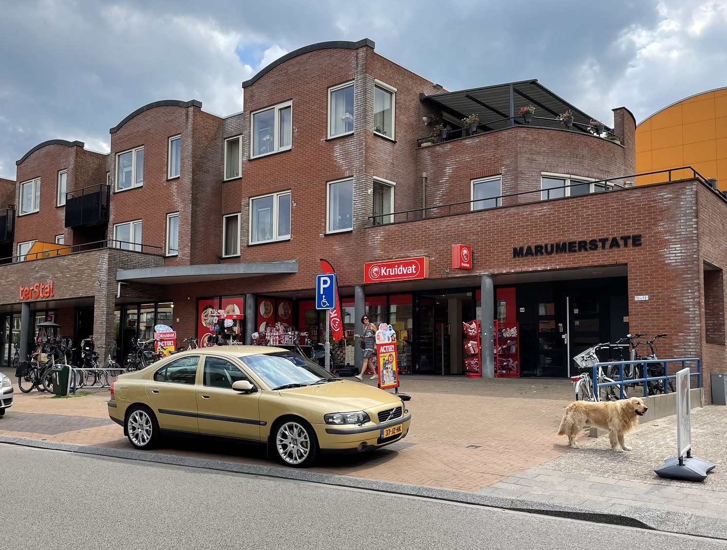 (zoekplaatje: zie jij de gehandicaptenparkeerkaart?)